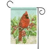 Winter Holly Cardinal Flag image 1