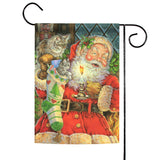 Santa and Kittens Flag image 1