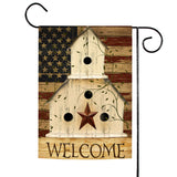 Americana Birdhouse Welcome Flag image 1