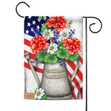 Patriotic Flower Bouquet Flag image 1