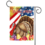 Patriotic Fall Welcome Flag image 1
