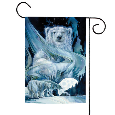 Moonlight Polar Bears Flag image 1