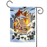Gingerbread House Cardinal Flag image 1