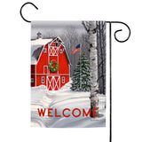 Welcome Winter Barn Flag image 1