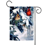 Snowy Fir Cardinals Flag image 1