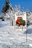 Red Truck Holidays Flag image 7