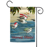 Silly Sandpiper Christmas Flag image 1