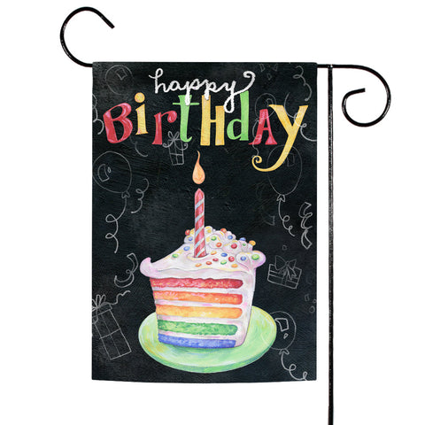 Rainbow Cake Birthday Flag image 1