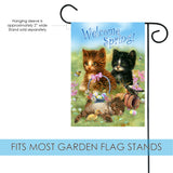 Welcome Spring Kittens Flag image 3