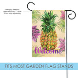 Welcome Floral Pineapple Flag image 3