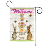 Easter Bunny Topiary Flag image 1