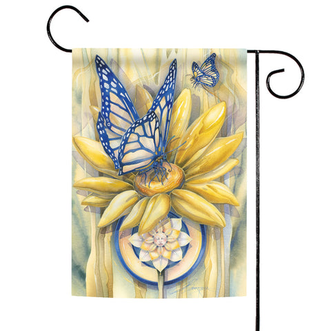 Butterfly on Flower Flag image 1