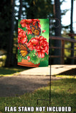 Geraniums and Butterflies Flag image 7