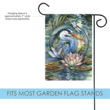 Crane with Lily Pads Flag image 3