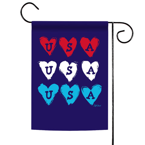Usa Hearts Flag image 1