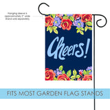 Blue Floral Cheers Flag image 3