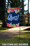Blue Floral Cheers Flag image 7