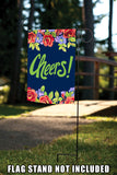 Green Floral Cheers Flag image 7