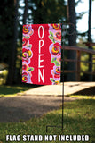 Red Floral Open Flag image 7