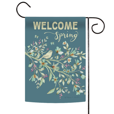 Welcome Spring Birds Flag image 1