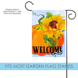 Pumpkin Sunflower Welcome Flag image 3