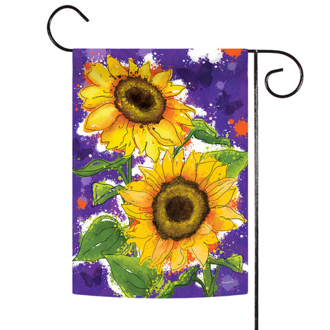 Painted Sunflowers Flag image 1