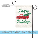 Red Truck Christmas Flag image 3