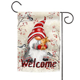 Winter Welcome Gnome Double Sided Flag