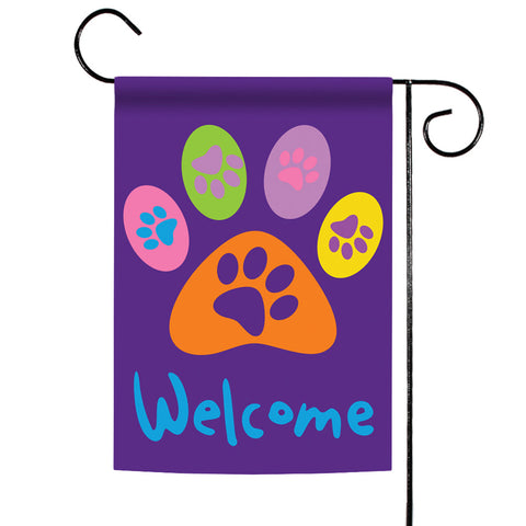 Welcome Paws- Purple Flag image 1