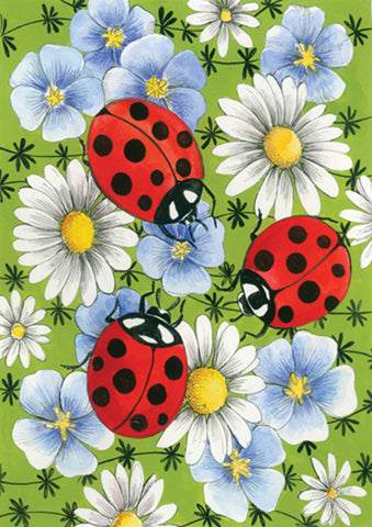 Flowers & Ladybugs Flag image 1