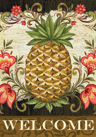 Pineapple & Scrolls Flag image 1
