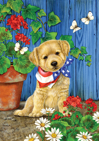 Patriotic Puppy Flag image 1