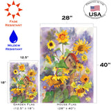 Birdhouse & Sunflowers Flag image 6