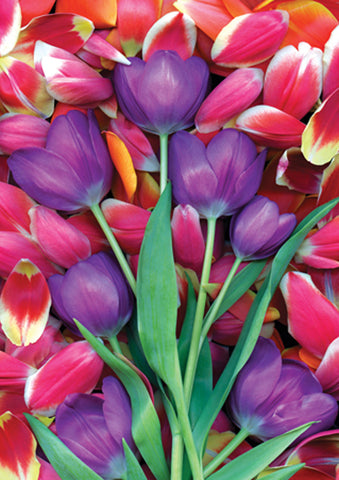 Purple Tulips Flag image 1