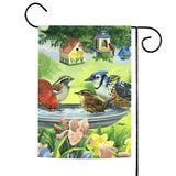 Bathing Birds Flag image 1