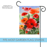 Watercolor Poppies Flag image 3