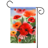 Watercolor Poppies Flag image 1