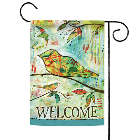 Abstract Bird Welcome Flag image 1
