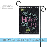 Happy Life Chalkboard Flag image 3