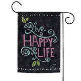 Happy Life Chalkboard Flag image 1