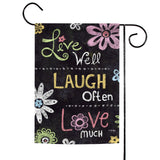Live Laugh Love Chalkboard Flag image 1