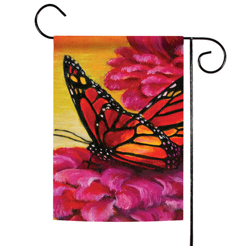 Painted Monarch On Pink Flag image 1