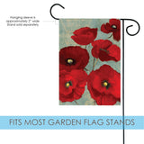 Red Painted Poppies Flag image 3