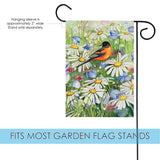 Baltimore Oriole And Daisies Flag image 3