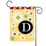Floral Monogram-D Flag image 1