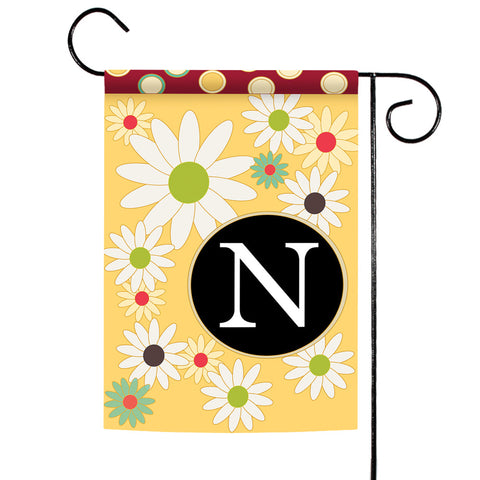 Floral Monogram-N Flag image 1