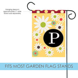 Floral Monogram-P Flag image 3