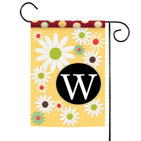 Floral Monogram-W Flag image 1
