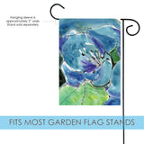 Watercolor Blue Lilies Flag image 3