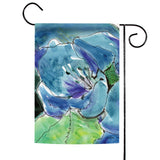 Watercolor Blue Lilies Flag image 1